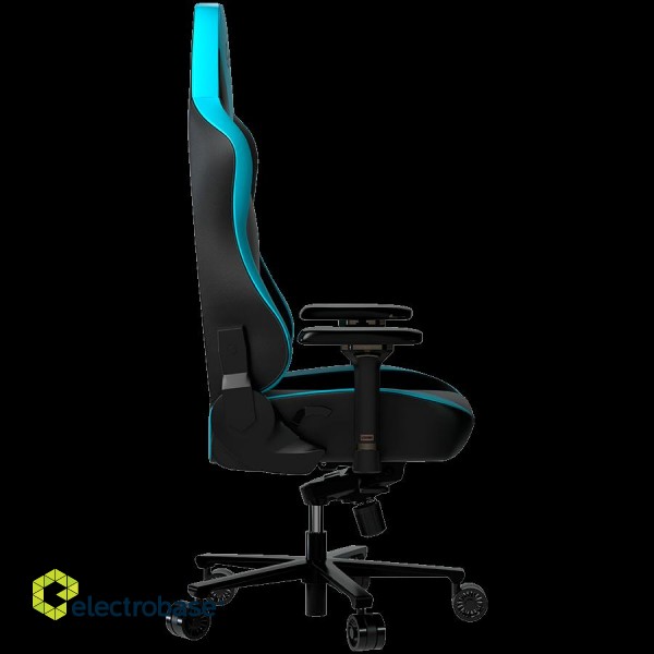 LORGAR Base 311, Gaming chair, PU eco-leather, 1.8 mm metal frame, multiblock mechanism, 4D armrests, 5 Star aluminium base, Class-4 gas lift, 75mm PU casters, Black + blue image 3