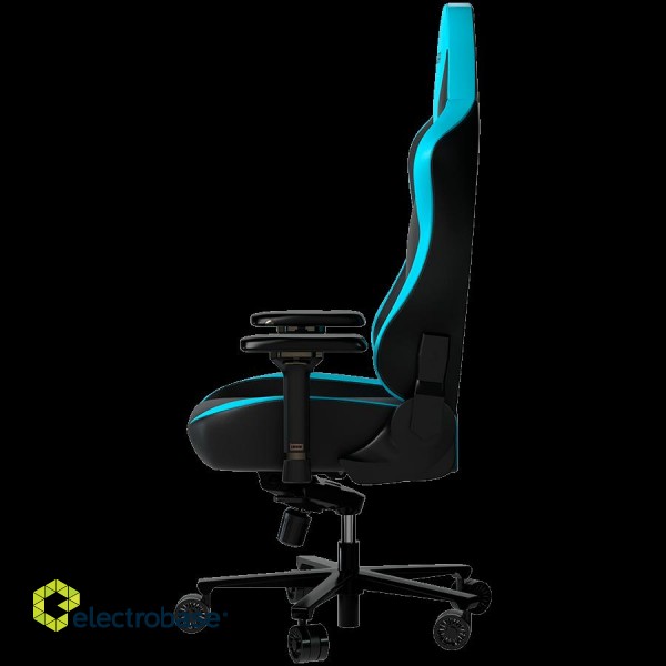 LORGAR Base 311, Gaming chair, PU eco-leather, 1.8 mm metal frame, multiblock mechanism, 4D armrests, 5 Star aluminium base, Class-4 gas lift, 75mm PU casters, Black + blue image 5