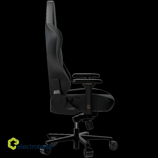 LORGAR Base 311, Gaming chair, PU eco-leather, 1.8 mm metal frame, multiblock mechanism, 4D armrests, 5 Star aluminium base, Class-4 gas lift, 75mm PU casters, Black + grey image 3