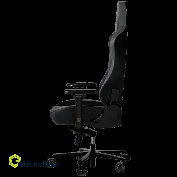 LORGAR Base 311, Gaming chair, PU eco-leather, 1.8 mm metal frame, multiblock mechanism, 4D armrests, 5 Star aluminium base, Class-4 gas lift, 75mm PU casters, Black + grey image 5
