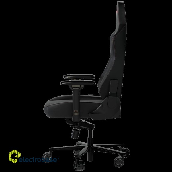 LORGAR Embrace 533, Gaming chair, PU eco-leather, 1.8 mm metal frame, multiblock mechanism, 4D armrests, 5 Star aluminium base, Class-4 gas lift, 75mm PU casters, Black image 3