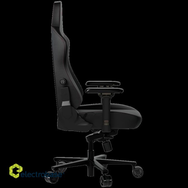LORGAR Embrace 533, Gaming chair, PU eco-leather, 1.8 mm metal frame, multiblock mechanism, 4D armrests, 5 Star aluminium base, Class-4 gas lift, 75mm PU casters, Black image 4