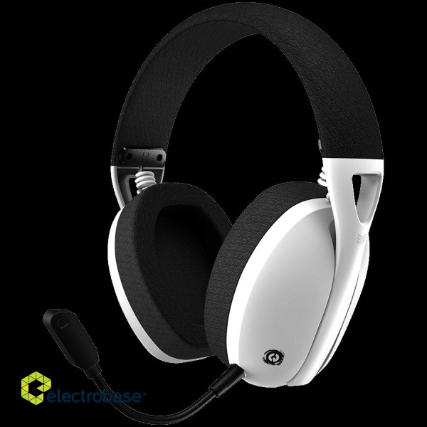 CANYON Ego GH-13, Gaming BT headset, +virtual 7.1 support in 2.4G mode, with chipset BK3288X, BT version 5.2, cable 1.8M, size: 198x184x79mm, White image 1