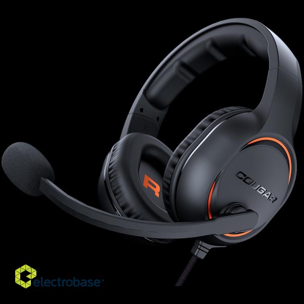 Cougar | HX330 Orange | Headset | Stereo 3.5mm 4-pole and 3-pole PC adapter/ Driver 50mm / 9.7mm noise cancelling Mic image 1