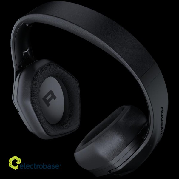 Cougar I SPETTRO I Headset I Wireless + Wired / Bluetooth + 3.5mm / 40mm Hi-Res Titanium Drivers / Active Noise Cancellation / Black paveikslėlis 8