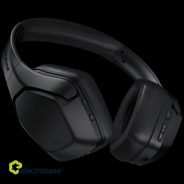 Cougar I SPETTRO I Headset I Wireless + Wired / Bluetooth + 3.5mm / 40mm Hi-Res Titanium Drivers / Active Noise Cancellation / Black фото 3