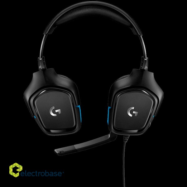 LOGITECH G432 7.1 Surround Sound Wired Gaming Headset - LEATHERETTE - USB - EMEA paveikslėlis 3