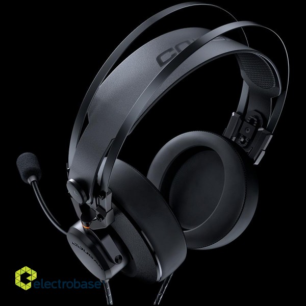 Cougar I VM410 I 3H550P53B.0002 I Headset I 53mm Driver / 9.7mm noise cancelling Mic. / Stereo 3.5mm 4-pole and 3-pole PC adapter / Suspended Headband / Black image 5