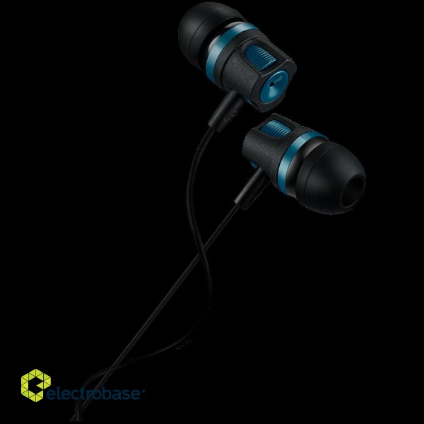 CANYON Stereo earphones with microphone, 1.2M, green фото 1