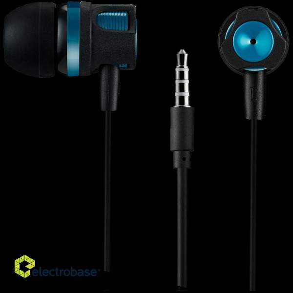 CANYON Stereo earphones with microphone, 1.2M, green image 2