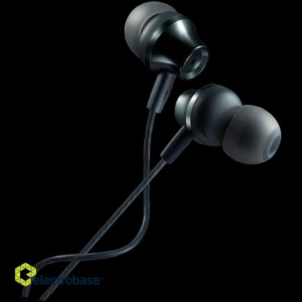 CANYON Stereo earphones with microphone, metallic shell, 1.2M, dark gray фото 1