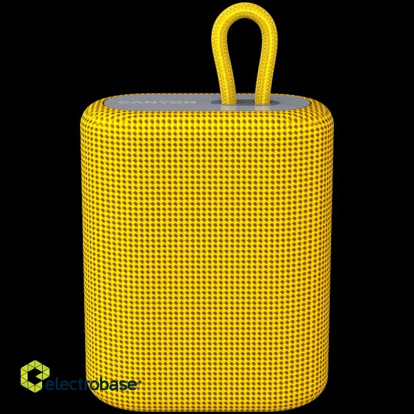CANYON BSP-4, Bluetooth Speaker, BT V5.0, BLUETRUM AB5365A, TF card support, Type-C USB port, 1200mAh polymer battery, Yellow, cable length 0.42m, 114*93*51mm, 0.29kg image 1