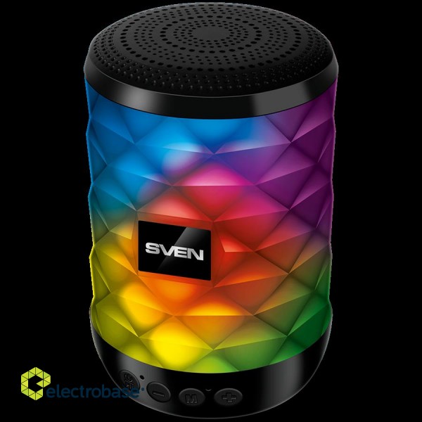 Speaker SVEN PS-55, black (5W, TWS, Bluetooth, FM, USB, microSD, 600mA*h)