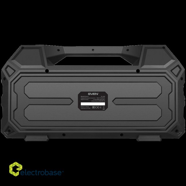 Speaker SVEN PS-580, black (36W, TWS, Bluetooth, FM, USB, microSD, LED-display, RC, 2000mA*h) paveikslėlis 2