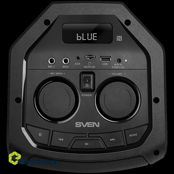 Speaker SVEN PS-710, black (100W, TWS, Bluetooth, FM, USB, microSD, LED-display, 4400mA*h) фото 3