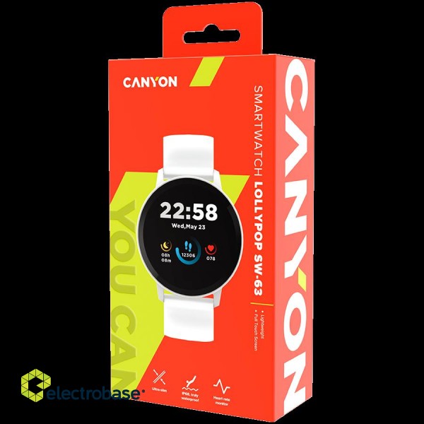 CANYON smart watch Lollypop SW-63 Silver White image 6