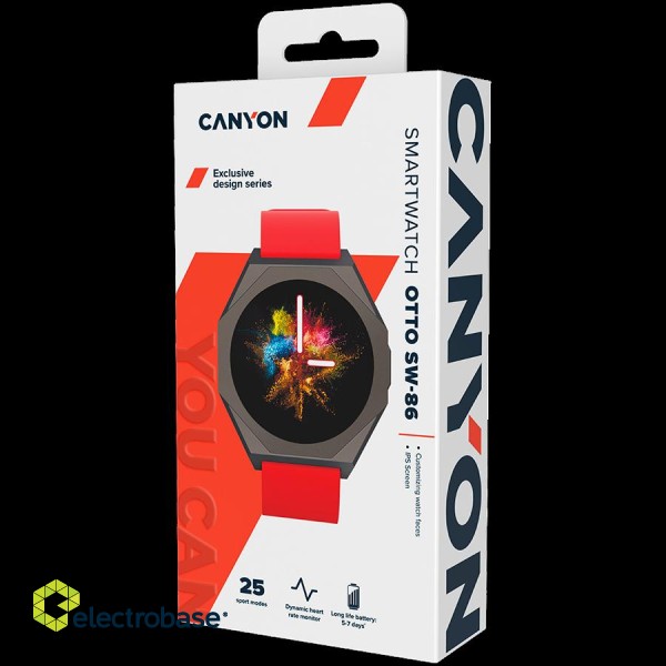 CANYON smart watch Otto SW-86 Red image 7