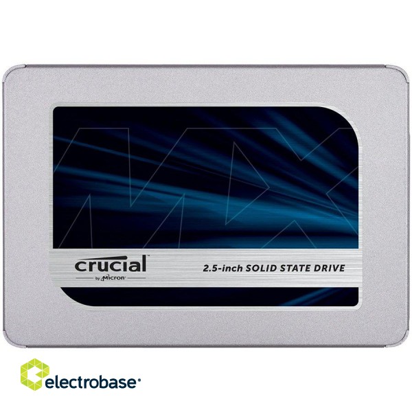 Crucial® MX500 250GB SATA 2.5” 7mm (with 9.5mm adapter) SSD, EAN: 649528785046