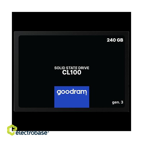 GOODRAM SSD 240GB CL100 G.3 2,5 SATA III, EAN: 5908267923405 paveikslėlis 1