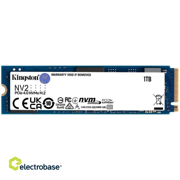 Kingston 2TB NV2 M.2 2280 PCIe 4.0 NVMe SSD, up to 3,500MB/s read, 2,800MB/s write, EAN: 740617329971