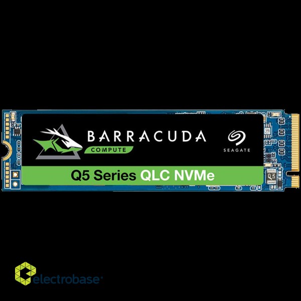 Seagate BarraCuda Q5, 500GB SSD, M.2 2280-S2 PCIe 3.0 NVMe, Read/Write: 2,300 / 900 MB/s, EAN: 8719706027717