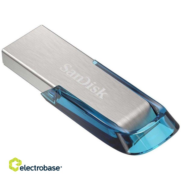 SanDisk Ultra Flair 128GB, USB 3.0, 150MB/s read - Tropical Blue , EAN: 619659163082