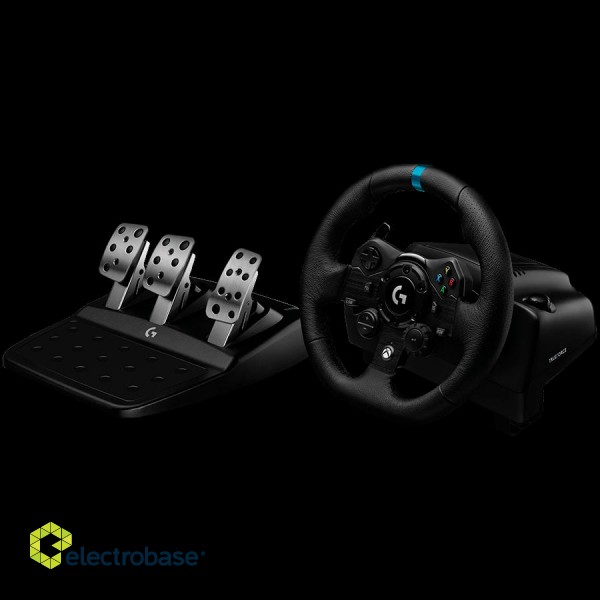 LOGITECH G923 Racing Wheel and Pedals - PC/PS - BLACK - USB paveikslėlis 1