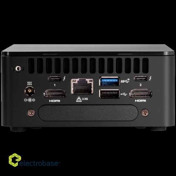 ASUS NUC 12 Pro Kit NUC12WSHi7, Core i7-1260P Processor, 4xUSB, M.2 22x80 NVMe; 22x42 SATA, 2.5'' SATA slot, 2,5Gbe LAN, 2xHDMI, 2x Thunderbolt 4 (USB-C+DP),  EU cord, single unit, EAN:5032037248440 image 1