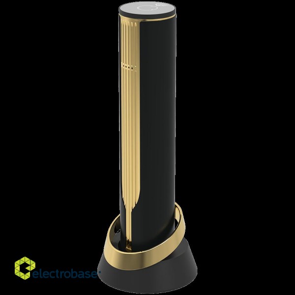 Prestigio Maggiore, smart wine opener, 100% automatic, opens up to 70 bottles without recharging, foil cutter included, premium design, 480mAh battery, Dimensions D 48*H228mm, black + gold color. image 2