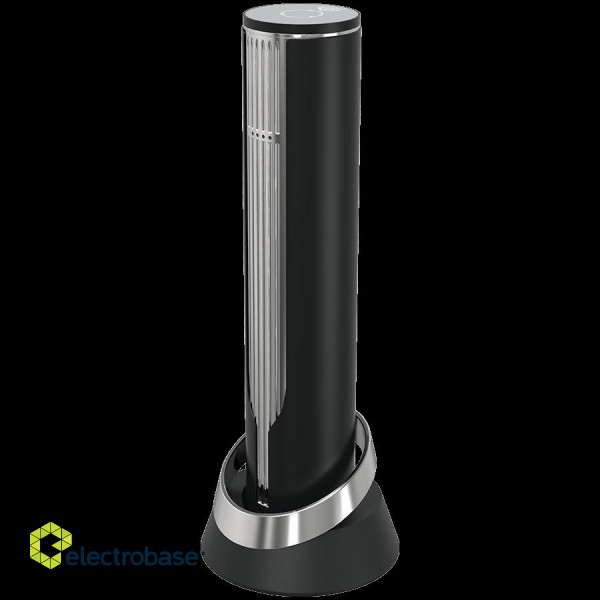 Prestigio Maggiore, smart wine opener, 100% automatic, opens up to 70 bottles without recharging, foil cutter included, premium design, 480mAh battery, Dimensions D 48*H228mm, black + silver color. image 2