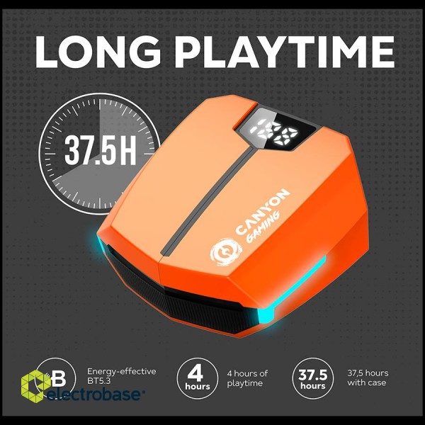 CANYON headset Doublebee GTWS-2 Gaming Orange image 10