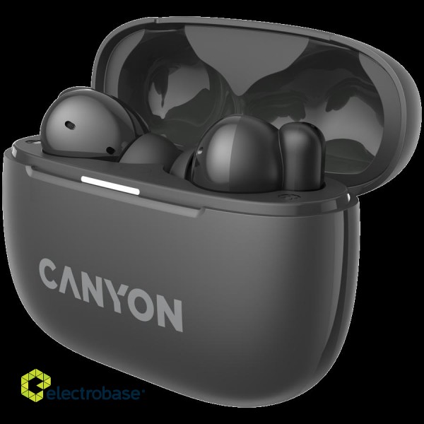 CANYON headset OnGo TWS-10 ANC+ENC Grey paveikslėlis 4