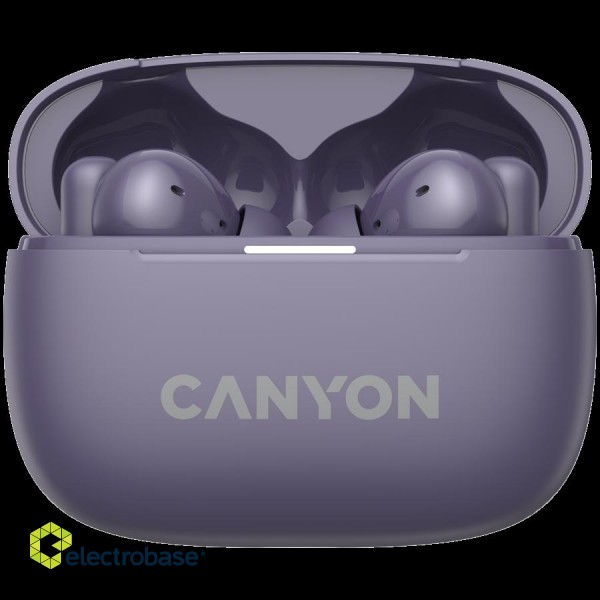 CANYON headset OnGo TWS-10 ANC+ENC Purple paveikslėlis 2