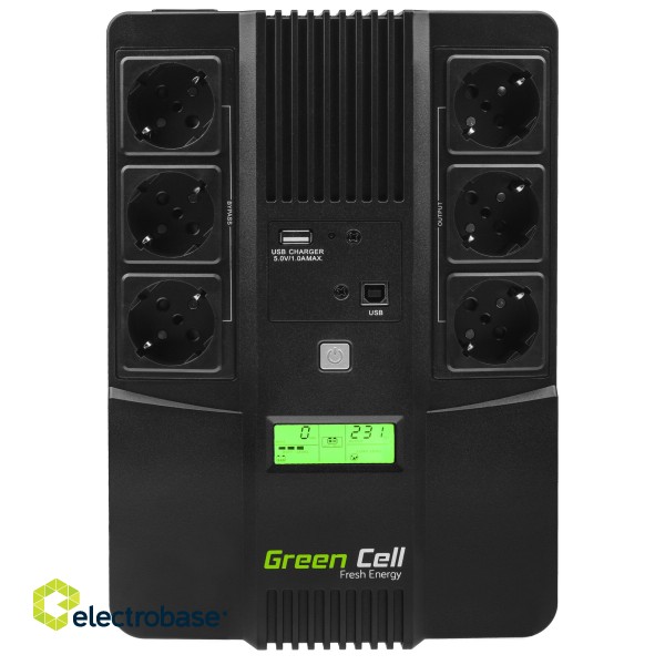 Green Cell UPS AiO 600VA 360W paveikslėlis 1