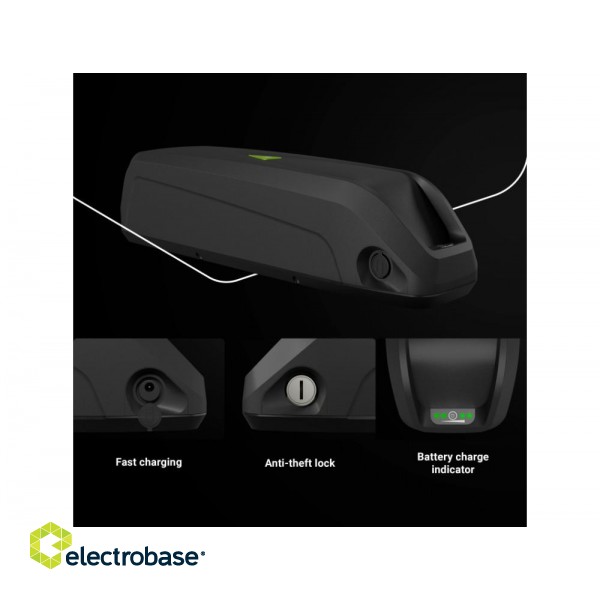 Green Cell® GC PowerMove E-Bike Battery 48V 14.5Ah Li-Ion Down Tube with Charger image 2