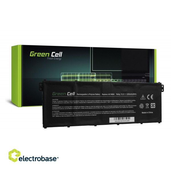 Green Cell Battery AC14B3K AC14B8K for Acer Aspire 5 A515 A517 R15 R5-571T Spin 3 SP315-51 SP513-51 Swift 3 SF314-52 paveikslėlis 2