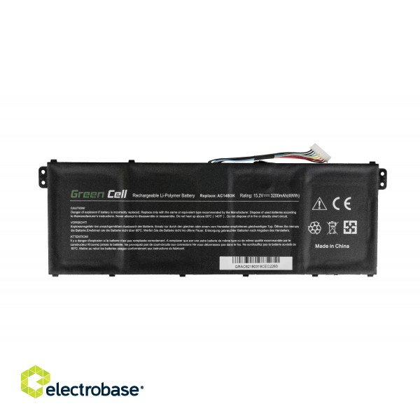 Green Cell Battery AC14B3K AC14B8K for Acer Aspire 5 A515 A517 R15 R5-571T Spin 3 SP315-51 SP513-51 Swift 3 SF314-52 фото 3