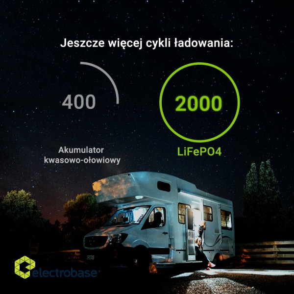 Green Cell LiFePO4 Battery 12V 12.8V 12Ah for photovoltaic system, campers and boats paveikslėlis 3