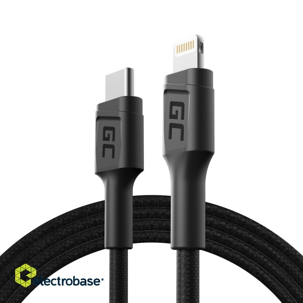 Green Cell Cable GC Power Stream USB-C - Lightning 100 cm with Power Delivery (Apple MFi Certified) image 1