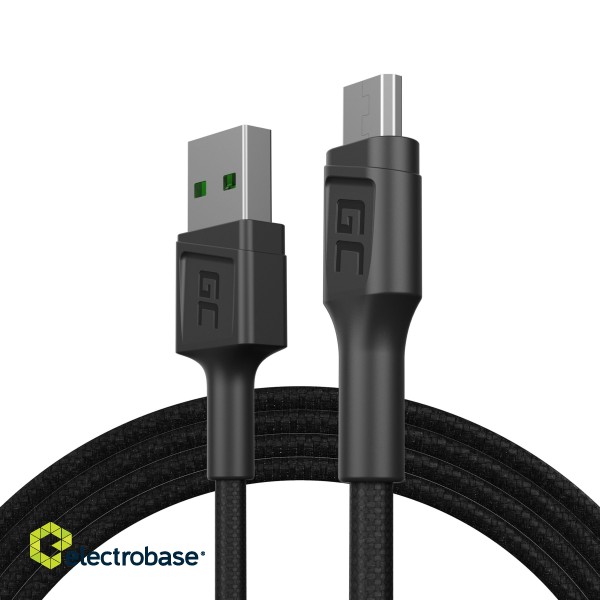 Green Cell Cable GC PowerStream USB-A - Micro USB 120cm Ultra Charge, QC 3.0 фото 1