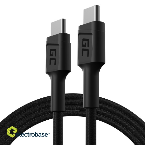 Green Cell Cable GC PowerStream USB-C - USB-C 120cm with Power Delivery (60W), 480 Mbps, Ultra Charge, QC 3.0 paveikslėlis 1