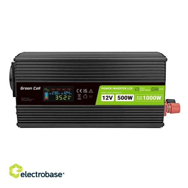 Car Power Inverter Green Cell® 12V to 230V, 500W/1000W image 2