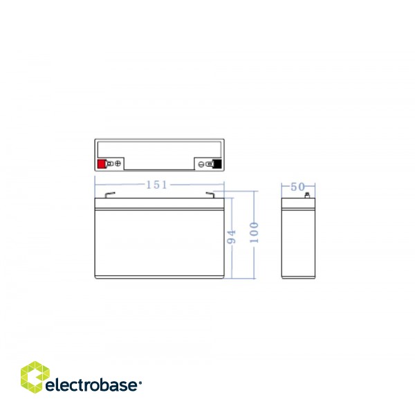 Green Cell AGM VRLA 6V 12Ah maintenance-free battery for the alarm system, cash register, toys image 2