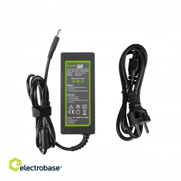 Green Cell PRO Charger / AC Adapter 19.5V 3.34A 65W for Dell Inspiron 15 3543 3558 3559 5552 5558 5559 5568 17 5758 5759 image 4