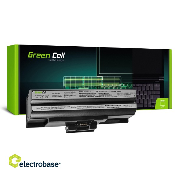 Green Cell Battery VGP-BPS13 VGP-BPS21A VGP-BPS21B for Sony Vaio VGN-FW PCG-31311M 3C1M 81112M 81212M (Black) image 1