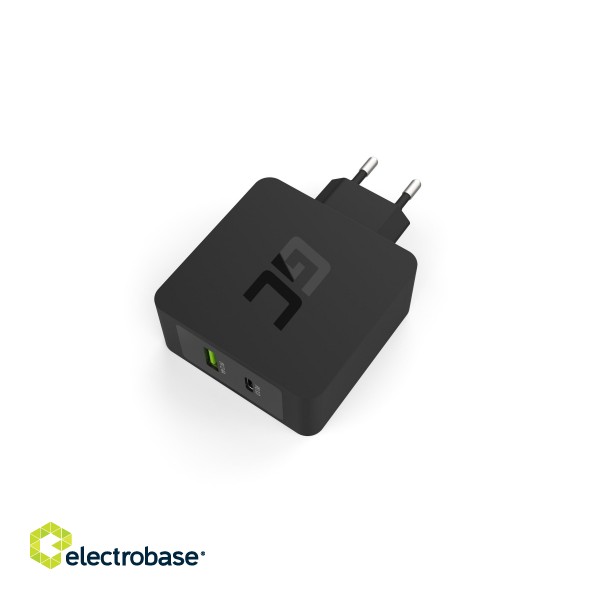 Green Cell Charger USB-C 45W PD with cable USB-C and extra USB port for Asus ZenBook, HP Spectre, HP Envy x2 and others paveikslėlis 5