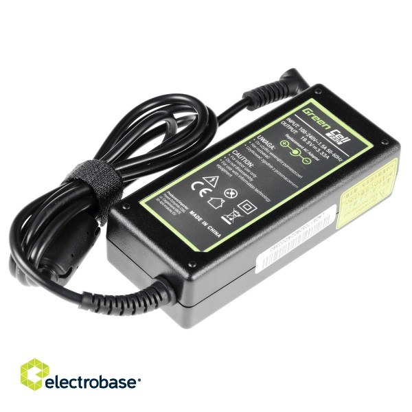 Green Cell PRO Charger / AC Adapter 19.5V 3.33A 65W for HP 250 G2 G3 G4 G5 15-R 15-R100NW 15-R101NW 15-R104NW 15-R233NW paveikslėlis 2