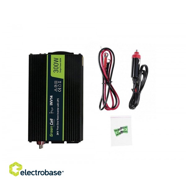 Green Cell Power Inverter 24V to 230V 300W/600W Pure sine wave image 3