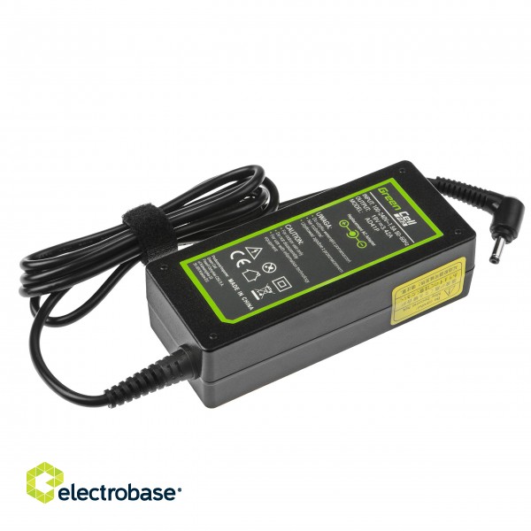 Green Cell PRO Charger / AC Adapter 19V 3.42A 65W for Asus F553 F553M F553MA R540L R540S X540S X553 X553M X553MA ZenBook UX303L paveikslėlis 2