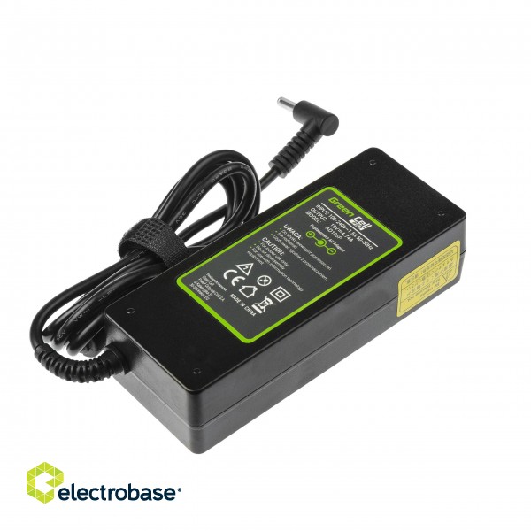 Green Cell PRO Charger / AC Adapter 19V 4.74A 90W for AsusPRO B8430U P2440U P2520L P2540U P4540U P5430U Asus Zenbook UX51VZ paveikslėlis 2